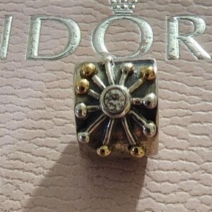 PANDORA  Desert Star 2-Tone Star Burst Charm